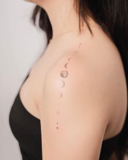 Phases of the Moon Tattoo 