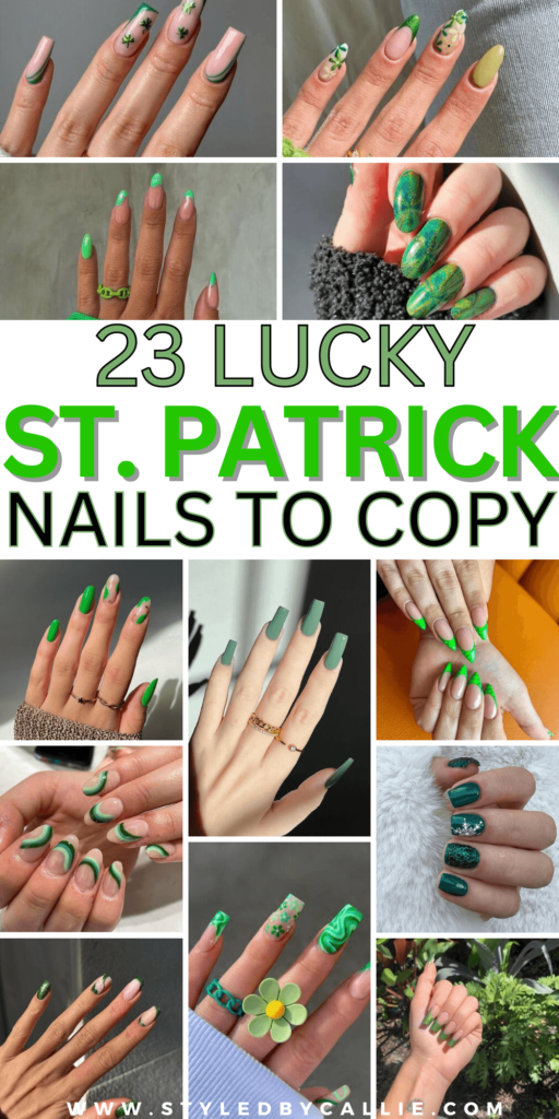 lucky st patricks day nails