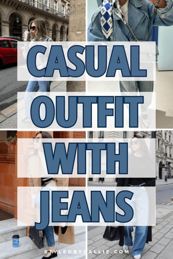 compilation of casual outfits with jeans