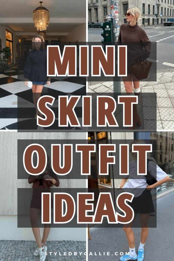 compilation of mini skirt outfit ideas.