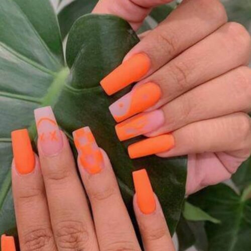 orange nail designs for summer blog image