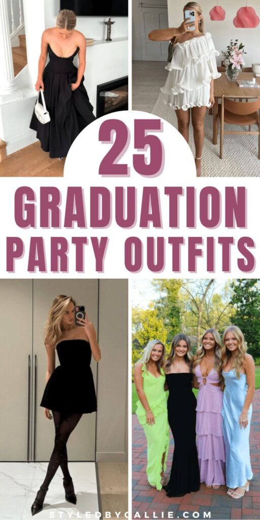 compilation of graduation party outfits