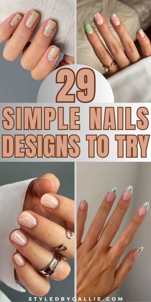 a compilation of simple nails designs