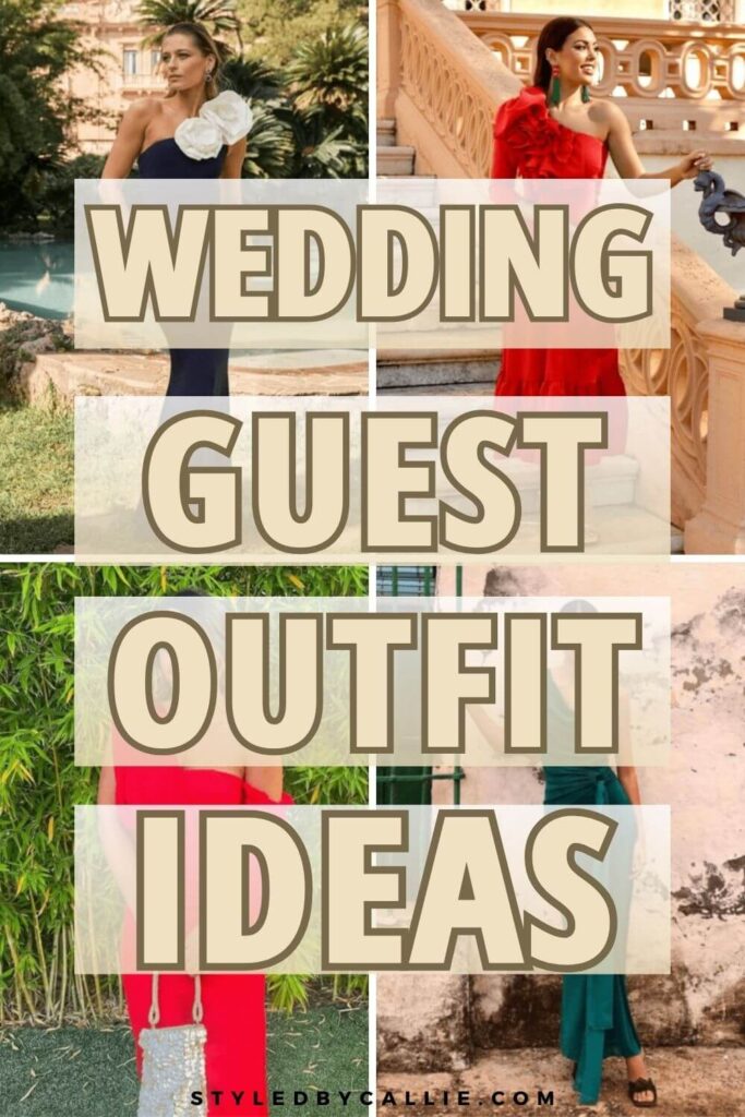a compilation of wedding guest outfit ideas