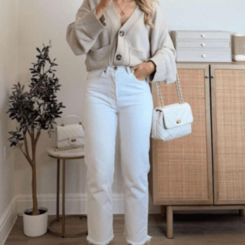 White jeans outfit ideas blog image