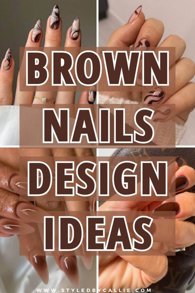 a compilation of brown nails design ideas