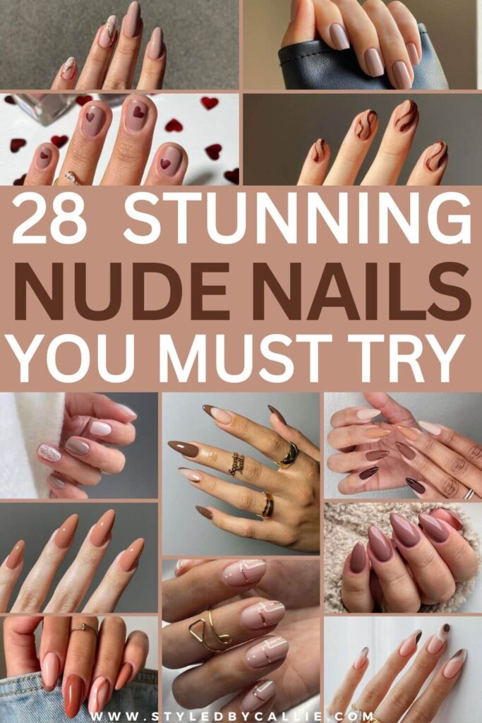 a compilation of nude nails design ideas