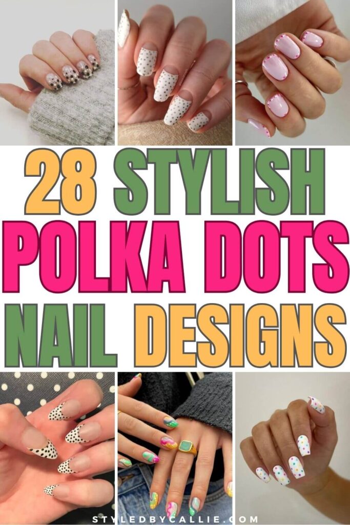 a compilation of polka dot nails design ideas